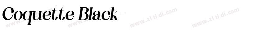 Coquette Black字体转换